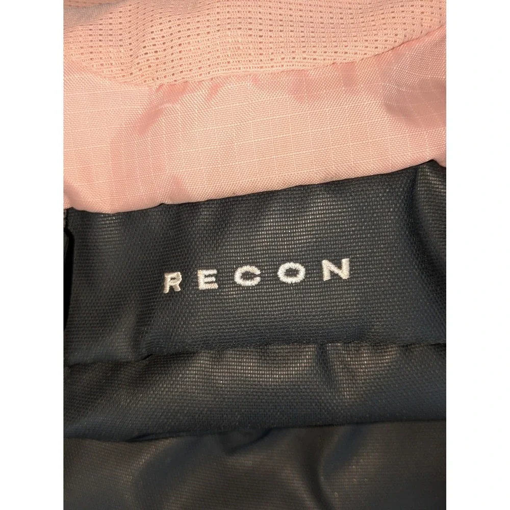 The North Face Recon Backpack Pink Black Laptop School Travel Hiking 18x13x6.5